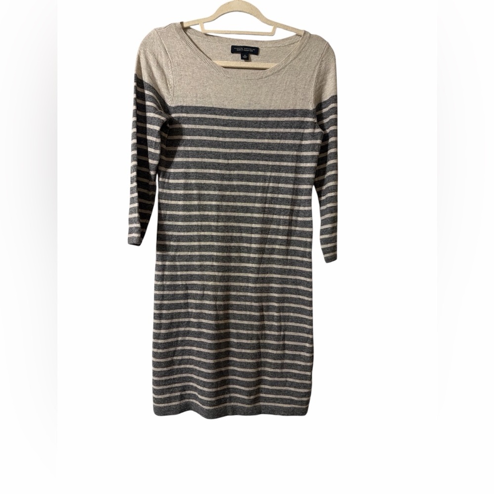 Banana Republic Italian Yarn Striped Sweater Dress Small Wool Cashmere